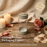 Boîte d'emballage de luxe pour diffuseur de parfum d'ambiance en carton avec tube en PVC transparent