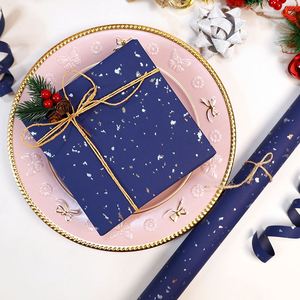 Wholesale 80g Stars Floating with <b>Gold</b> and Silver Kraft <b>Paper</b> <b>Tissue</b> 43*300cm Gift Luxury Custom Packaging Wrapping <b>Paper</b> Roll - Product Image 5