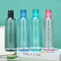 Bouteille à boire en verre transparent à haute teneur en borosilicate avec logo personnalisé Bouteille d'eau en verre lisse de style luxe avec couvercle en verre étanche 500ml