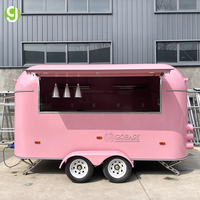 Remorque alimentaire mobile Goeasy en acier inoxydable sur mesure avec fenêtre de vente pour snack-bars et vente de boissons