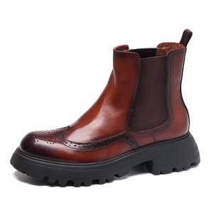 Zapatos de vestir de cuero <span class=keywords><strong>para</strong></span> <span class=keywords><strong>Hombre</strong></span>, botas con punta de cuero a la moda, regalos <span class=keywords><strong>para</strong></span> <span class=keywords><strong>Hombre</strong></span> que lo tiene todo - Product Image 2