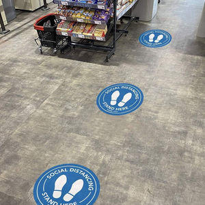 ملصقات أرضية مخصصة للتباعد، لافتة منفصلة للأماكن العامة، ملصق إشعار أمان مقاوم للانزلاق - Product Image 4