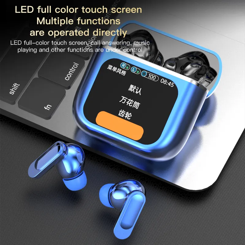 SE 60 Tai Nghe ANC ENC LCD Đầy Đủ Màn Hình Không Dây TWS Earbuds Hoạt Động Tiếng Ồn Hủy Bỏ LED Cảm Ứng Chơi Game Trong Tai Se60 Tai Nghe