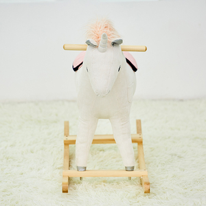 Asweets <span class=keywords><strong>Licorne</strong></span> Cheval à <span class=keywords><strong>Bascule</strong></span> Blanc Peluche <span class=keywords><strong>en</strong></span> <span class=keywords><strong>Bois</strong></span> Jouet à <span class=keywords><strong>Bascule</strong></span> pour Enfants Ride on Animal Ride on - Product Image 5