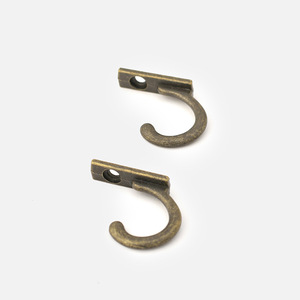 Zinc Alloy Wall <b>Hooks</b> Rectangle Shape Rust Resistant Simple Style For Cabinet Wardrobe <b>Kitchen</b> Bathroom Door Mounting - Product Image 4
