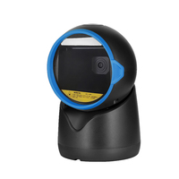 Pemindai Barcode Desktop Omnidirectional 2D QR Hands Free, Kabel USB, Nirkabel 2.4G, untuk Pembacaan di Meja Kasir Supermarket dan Toko Retail