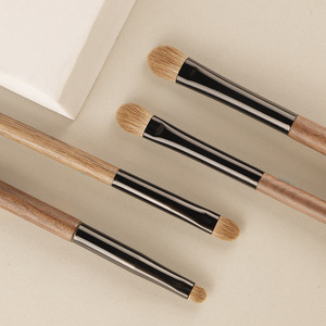 Cangzhou Makeup Brush Set 4Pcs Wooden Handle Animal Hair Round <b>Eye</b> <b>Shadow</b> Brushes - Product Image 1