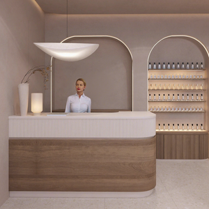 <span class=keywords><strong>Kiosque</strong></span> de parfums de luxe sur mesure avec accents dorés |   Solution de comptoir d'exposition haut de gamme pour centres commerciaux et aménagement de boutiques de parfums - Product Image 3