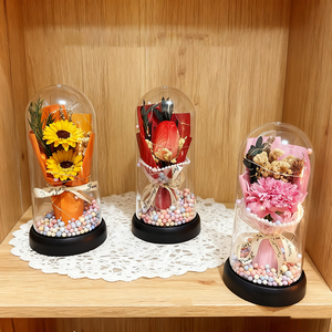 ของขวัญวันวาเลนไทน์ปีใหม่ ของขวัญแฮนด์เมดสุดสร้างสรรค์ ดอกไม้สบู่ 7 ดอก กุหลาบ/<span class=keywords><strong>ทานตะวัน</strong></span>แห้งในแก้ว ตุ๊กตาคู่รักการ์ตูนทันสมัย - Product Image 2