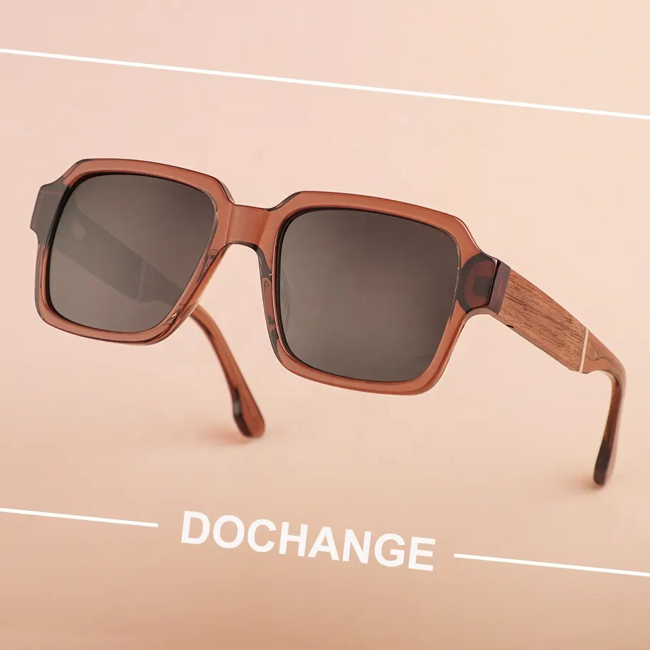 High Quality Acetate Eco-friendly Recycled Luxury Wood Sunglasses New Products Omen Men Fashion Vintage