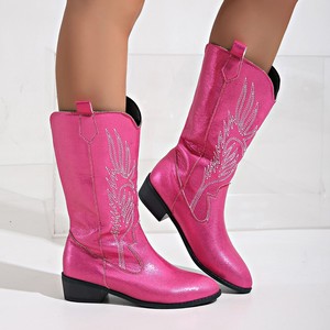 <span class=keywords><strong>Bottes</strong></span> grande taille pour femmes <span class=keywords><strong>Bottes</strong></span> de broderie western <span class=keywords><strong>Bottes</strong></span> <span class=keywords><strong>mi</strong></span>-talon bout pointu en <span class=keywords><strong>cuir</strong></span> Pu pour femmes - Product Image 4