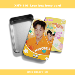 Enlace Total |   Caja de Metal Kpop con 30 Tarjetas Lomo Impresas en Alta Definición, Diseño de Autobús Tailandés BUS 4EVE Love Sick, Manualidades en Papel - Product Image 6