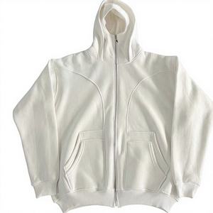 Cagoule zippée personnalisable pour homme en polaire polyester/coton, style streetwear, masque intégral respirant Y2K - Product Image 1