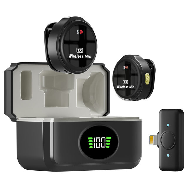 Professional Mini Small Spy Microphone Wireless Transmitter and Receiver Type C Phone Mic Lavalier for Podcast Mobile Phone