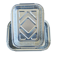 Récipients en papier d'aluminium de 600ml en gros Récipients alimentaires jetables en papier d'aluminium à emporter Ustensiles à emporter Boîte à lunch alimentaire