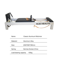 MJD W57 Reformer de Pilates Classique en Aluminium 3 Ans de Garantie Équipement de Gymnastique à Domicile Gain de Place Yoga Professionnel Écologique
