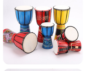 Großhandel Handmade 4 "6" African Drum Kinder Pvc Tune-Free Djembe Mini Painted African Drum - Product Image 6
