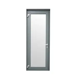 Black Aluminium Frame Aluminium Casement Door With China German Top Brand Hinges For Front Door