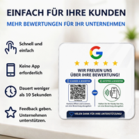 Carte NFC Google Review avec code QR allemand, plaque autocollante en acrylique pour demandes de commentaires clients, idéale pour restaurants et commerces de détail