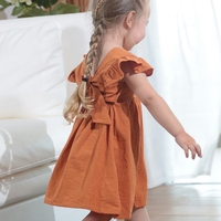 Robes d'été décontractées pour adolescentes, en coton, sans manches, couleur unie, style princesse, collection 2025
