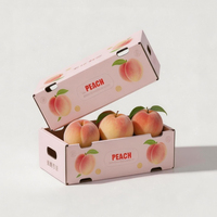Boîtes à fruits et légumes auto-érectables écologiques, design gratuit, personnalisables, recyclables, en carton ondulé, pour l'expédition