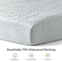 Protège-matelas en fibre de bambou certifié OEKO-TEX, drap-housse imperméable à poches profondes de 16 pouces, vente en gros pour la maison et l'hôtellerie