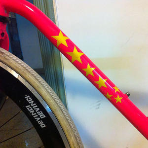 Calcomanías reflectantes de estrella y pentagrama en azul, rojo, blanco, verde, amarillo y negro para motocicleta, bicicleta, patineta y rueda. - Product Image 2