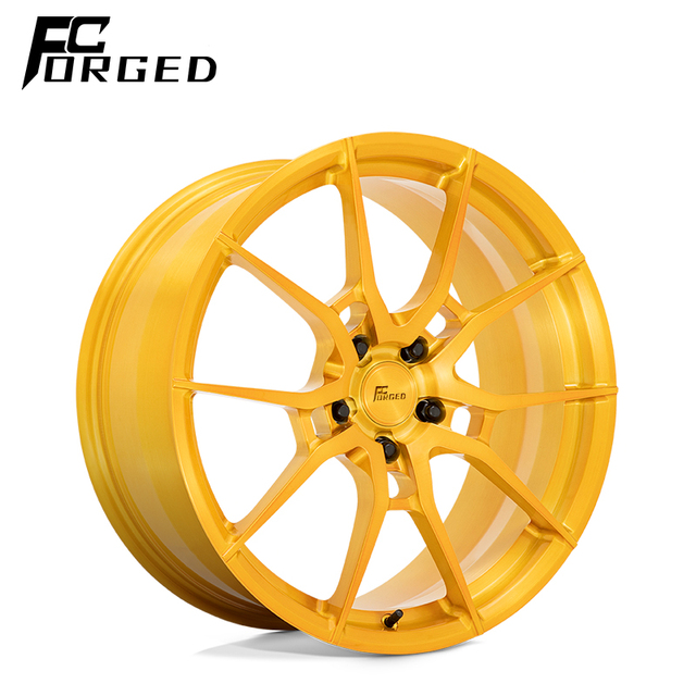 Yellow Red Color Custom Aluminum Alloy Forged Wheels 18-24 Inch High Performance 40mm 25mm PCD 5x120/5x114.3 Universal Fitment