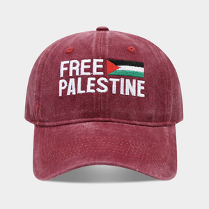 หมวกเบสบอล 6 แผง ทรงวินเทจ ล้างสีสไตล์สปอร์ต ปักธงชาติ คัพองค์ประกอบฟุตบอลโลกแบบกำหนดเองปี 2026 พร้อมหัวเข็มขัดโลหะ - Product Image 5