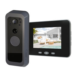 4 इंच आईपीएस स्क्रीन आउटडोर/इनडोर वीडियो डोर फोन दो तरह से वीडियो रिचार्जेबल बैटरी ip65 वाटरप्रूफ 3 एमपी - Product Image 2