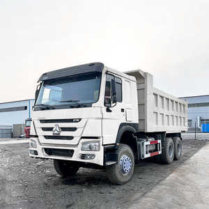 Camion benne basculante Howo 6x4 10 roues Euro 2 Diesel Neuf avec remorque basculante à gauche - Product Image 1