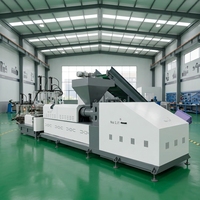Ligne de production de granulés pour usine : Extrudeuse monovis pour le recyclage des déchets plastiques PP, PE, PET, PVC