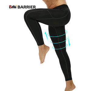 2024 nouveauté hommes Fitness Yoga Leggings Style régulier Spandex coton conçu décontracté Sport porter en gros approvisionnement Logo taille - Product Image 3