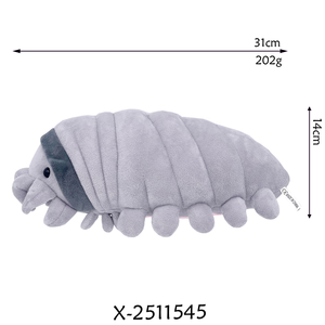 <span class=keywords><strong>Isopode</strong></span> de dessin animé doux insecte de simulation créative peluche super douce anti-stress coussin de sieste brodé coussin de dos cadeau d'anniversaire - Product Image 2