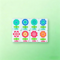Ensemble de Mahjong américain moderne en acrylique à quatre niveaux de haute qualité, divertissement de luxe avec tuiles de Mahjong gravées.