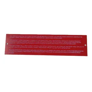 Customized Adhesive Electrical Compliance Engraved PVc Plastic Danger Warning Sheet Sign Label