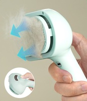 Brosse de Toilettage Électrique Silencieuse 4-en-1 pour Chats, Autonettoyante, Antistatique, Portable et Efficace, Brosse Vapeur pour Poils Longs et Chiens