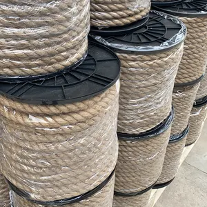 Fonte direta de fábrica, 6-60mm corda de juta natural torcida manila corda de cânhamo para artesanato paisagem decorativa