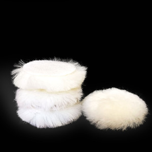 Almohadillas de pulido de lana de cordero de tamaño personalizado, almohadillas de pulido de lana de corte medio para pulidoras RO/DA, para mármol y carrocerías de automóviles - Product Image 4