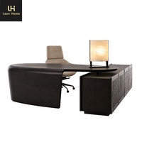 Table de bureau en bois en forme de L, meuble de luxe, personnalisé de haute qualité, bureau, à domicile