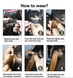 Extensions de cheveux humains Amygirl, cuticules vierges européennes, double trame, ruban adhésif injecté, invisibles, sans couture, qualité 8A-12A, toutes les couleurs - Product Image 5