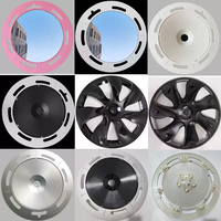 Jantes forgées sur mesure noir brillant édition compétition Aero Disk 16-22 pouces avec couvercle turbofan aérodynamique pour jantes de course Tesla Audi