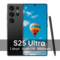 Expédition Mondiale Original S25 Ultra+ 5G Android 14 Smartphone 12 Go RAM 1 To Stockage Grand Écran Processeur Octa-Core Caméra Arrière 108 MP