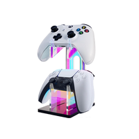 Support de casque et de manette de jeu moderne pliable en plastique à 1 étagère pour PS5 Xbox Switch, antidérapant