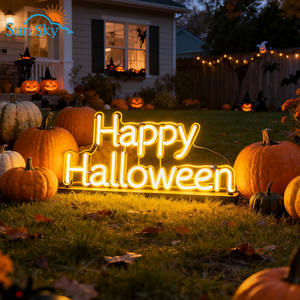 Design gratuito personalizzato Halloween felice festa atmosfera in acrilico luce della stanza delle vacanze insegna al Neon della parete - Product Image 1