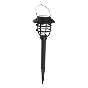 Lumière de jardin solaire <span class=keywords><strong>extérieure</strong></span> en plastique 2 en 1 avec <span class=keywords><strong>suspension</strong></span> et piquet pour jardin, allée, cour, paysage, pelouse - Product Image 1