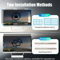 Filter Layar Privasi 2 Arah Premium Anti Spy Anti Cahaya Biru Anti Silau Pelindung Layar Lepas Pasang untuk Monitor 23" 16:9