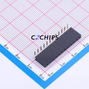 PM254-1-12-W-8.5 Pin Socket Bent Lead Through Hole,P=2.54mm Connector 1x12P 2.54mm Square Hole Right Angle Insert - Product Image 1