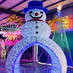 Commercial Grade Giant LED Snowman Motif <b>Light</b> for Theme Park Christmas Decoration - Product Image 1