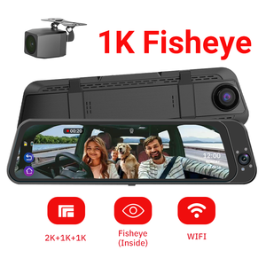 Cámara para Auto Carlover con IA, 4K, Pantalla de 9.66 Pulgadas, GPS, WIFI, ADAS, 3 Canales, Grabación en Bucle Delantera/Trasera, Resistente al Agua, Grabadora de Video DVR, 1 Año de Garantía - Product Image 1
